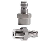 Cpolebev 2CPS Universal 8mm Quick-Disconnect Plug Adapter, M11x1 Female Thread and External Thread for Carbon Dioxide Adapter Easy Install