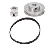Cpolebev 2Gt Synchronous Wheel 1:3 Reduction Transmission Pulley Pulley Model Mechanical Belt for 3D Printer - 200X8X8Mm