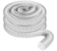 Cpolebev 2In OD 50mm Clear PVC Dust Collection Hose for Use with Dust Collectors with 2In Ports. Ideal for Shop Vacuums