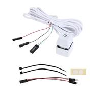 Cpolebev 2M Portable LED Lights Computer Desktop Switch PC External Start Power On/Off Button Extension Cable, RGB Light