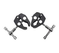 Cpolebev 2Pack Super Clamp Crab Clamp Photography with / 1/4 and 3/8 inch Thread Rod Clamp Pliers Clip for DSLR Rig Cameras, 15mm Rods, Lights, Umbrellas, Hooks, Shelves, Plate Glass