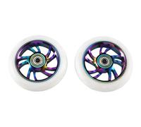 Cpolebev 2Pcs 110mm Scooter Wheels Parts Aluminum Wear- PU Stunt Scooter Parts Kick Scooter Accessories