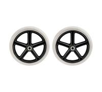 Cpolebev 2PCS 200mm (8 inch) Rubber Small Non Marking Wheelchair Wheel Accessories PP Rubber Chair Caster Wheels Roller