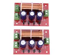 Cpolebev 2Pcs 400W Speaker Crossover 2 Way Audio Adjustment Tweeter Bass Speakers Filter Frequency Divider for 2-16Ohm