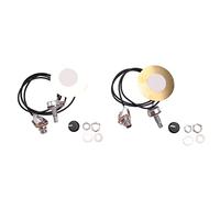 Cpolebev 2Pcs 50MM Guitar Pickup Piezo Transducer Prewired Amplifier with 6.35MM Output Jack for Acoustic Guitar Ukulele Guitar