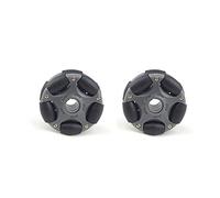 Cpolebev 2Pcs 58mm Plastic Omni Wheel for Robot Kit Servo Motor Omni Wheel 14135