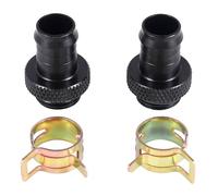 Cpolebev 2Pcs Barb Fitting Computer Water Cooling Radiator Copper Heatsinks Cooler Clamp For 3/8 Inch Id Tubing G1/4 Chromed Del