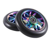 Cpolebev 2Pcs Colorful Aluminium Stunt Scooter Wheels Aluminum Scooter Wheel Wheels Accessories 110 Mm Scooter Accessories