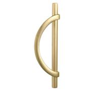 Cpolebev 2Pcs Gold Cabinet Pulls Drawer Pulls Half Moon Shape Cabinet Pulls Drawer Dresser Handles Kitchen Cupboard Handles Easy to Use A