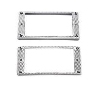 Cpolebev 2Pcs Humbucker Pickup Ring Metal Curved Bottom Frame for LP Parts