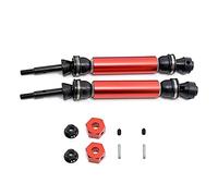 Cpolebev 2Pcs Metal Rear Drive Shaft CVD for 1/10 Slash Stampede Hoss VXL 2WD RC Car Upgrade Parts,Red