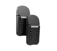 Cpolebev 2Pcs Portable Laptop Stand Computer Riser Lift Self-Adhesive Foldable Notebook Adjustable Height Stand Black