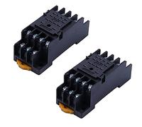 Cpolebev 2PCS PYF14A DIN Rail Power Relay Socket Base 14 Pin for MY4NJ HH54P MY4