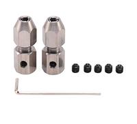 Cpolebev 2Pcs RC Boat Flexible Coupling CNC Stainless Steel Flex Collet Coupler,3.18X4Mm