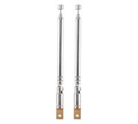 Cpolebev 2PCS Replacement 25.4cm 10Inch 5 Sections Telescopic Antenna Aerial for Radio TV
