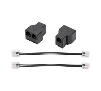 Cpolebev 2PCS RJ11 Telephone Cable Splitter 15cm Cable 6P4C 2 Ports Telephone Cable Splitter Adapter Easy Install Easy to Use