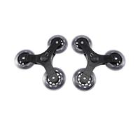 Cpolebev 2Pcs/Set Black Shopping Cart Trolley Caster Luggage Suitcase Roller Replacement Wheel Pulley Sliding Roller Wheel Accessories