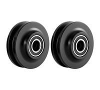 Cpolebev 2Pcs Sliding Barn Door Wheel Heavy Duty Cabinet Window Pulley Roller Quiet Sliding Door Track Perfect for DIY Barn Door