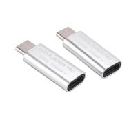 Cpolebev 2PCS USB Type-C Data Blocker USB-C Juice Jack Adapter Support Quick Charge(50V/5A) Stop Data Theft (Silver)
