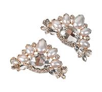 Cpolebev 2Pcs Wedding Shoes Decorations Women Bride Decoration Rhinestone Shiny Decorative Clip Charm Buckle Metal Shoe Buckle Shoe Accessory