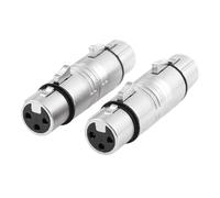 Cpolebev 2PCS XLR Female to Female XLR 3 Pin Female to 3 Pin Female Adapter, Gender Changer,Mic Extension Converter