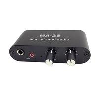 Cpolebev 3.5mm Condenser Microphone Amplifier Headphone Amplifier Music Audio Preamplifier Mixing Board MA-2S
