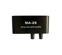 Cpolebev 3.5mm Condenser Microphone Headphone Amplifier Audio Preamplifier Mixing Board MA-2S