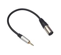 Cpolebev 3.5mm Stereo Jack Plug Audio Cable 3.5mm Stereo Jack Plug to 3 Pin XLR Male Microphone Audio Cable Cord Adapter 0.