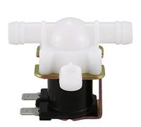 Cpolebev 3/8inch 12VDC Hose Barb Electric Solenoid Valve Plastic Body 12-Volt DC for Automatic Faucets Drinking Fountains-no Pressure,White & Black
