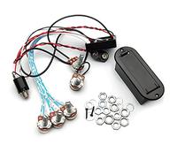 Cpolebev 3 Band EQ Preamp Circuit Guitar Dual Potentiometer for Active Bass Guitar Pickup 5 Control Knobs Guitar Pickup Control