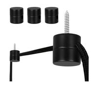 Cpolebev 3 Pack Ceiling Hooks for Ceiling Hanging Lights, Pendant Light Hook for Ceiling Lamp, Ceiling Hooks, DIY Lamp Easy to Use Black
