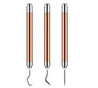 Cpolebev 3 Pcs Weeding Pen Craft Tweezers Pin Tools Pin Pen Weeding Tool for Vinyl with LED Light Set