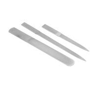 Cpolebev 3-Piece Nail File Set Stainless Steel Double-Sided Nail File Buffer File Nail File Suitable for Salon, Family and Travel
