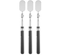 Cpolebev 3 Pieces Telescoping Inspection Mirror Observe Mirror Inspection Tool for Check The Condition of The Vehicle(Oval)