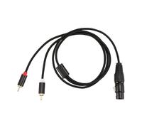 Cpolebev 3 Pin XLR Female to Dual Male Y Splitter Cable,Mixer Amplifier Audio Cable,Stereo Audio Interconnect Cable, 1 Meter