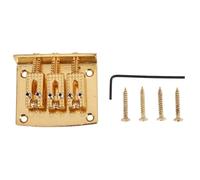 Cpolebev 3 String Guitar Ball String Bridge Bridge Pull String Hard Tail Guitar Bridge Tail 3 String Guitar Replacement Gold