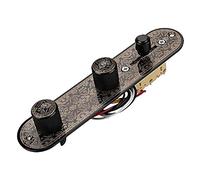 Cpolebev 3 Way Switch Loaded Guitar Control Plate for Guitar Black