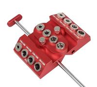 Cpolebev 30 45 90 Degree Angle Drill Guide Jig Drill Block for Straight Angled Holes with Detachable Drill Positioning Bar Red Metal