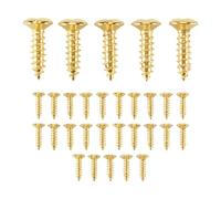 Cpolebev 30pcs New Gold Pickguard Screws For Strat/Tele Electric Guitar Bass