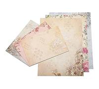 Cpolebev 30Pcs Vintage Stationery Floral Writting Paper Matching Envelopes Sets for Handwriting Letters, Assorted Colors