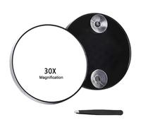 Cpolebev 30X Magnifying Mirror with Suction Cup Compact Durables Travel Makeup Mirror for Plucking Eyebrows Removing Blackheads
