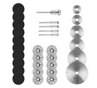 Cpolebev 31Pcs Cutting Discs for Rotary Tool Diamond Cutting Wheel and HSS Circular Saw Blades and Resin Cutting Wheels