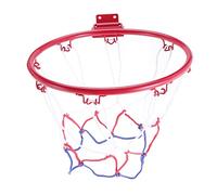 Cpolebev 32cm Wall Mounted Basketball Hoop Netting Metal Rim Hanging Basket Basket-Ball Wall Rim with Screws Indoor Outdoor Sport