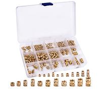 Cpolebev 340PCS 340PCS M2 M2.5 M3 M 4 M 5 M6 Metric Knurled Nuts Assortment Set Threaded Insert Nuts Brass Heat Set for 3D Printing Accessories Parts