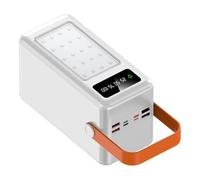 Cpolebev 35-Slot 18650 Battery Housing Case with LED Flashlight for Outdoor Adventures 22.5W PD QC3.0 USB Charger(No Battery)