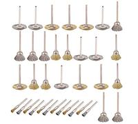 Cpolebev 36 pcs Copper Wire Polishing Wheel Brush Drum Full Set for Rotary Tool Hot
