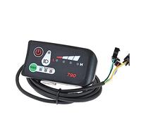 Cpolebev 36V Electric Vehicle Electric Bicycle Meter LED Power Display 6 Km Booster Meter 790 Meters