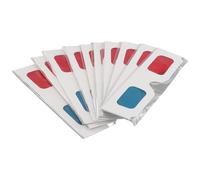 Cpolebev 3D Glasses, 10 Pairs Red and Blue Paper Stereo Lenses for Set Anaglyph Paper 3D Glasses