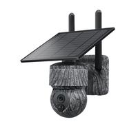 Cpolebev 3MP 4G SIM Solar PTZ Camera WIFI Outdoor Wireless IP Cameras with Solar Panel Two Way Audio Security CCTV Camera(C)
