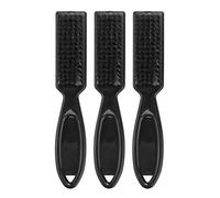 Cpolebev 3Pcs Fade Brush Comb Scissors Cleaning Brush Barber Shop Skin Fade Vintage Oil Shape Carving Cleaning Brush